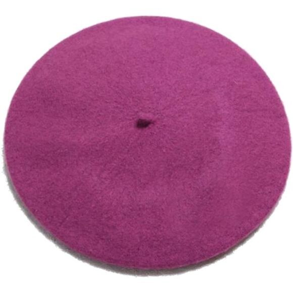 French Beret - Wool Solid Color Womens Beanie Cap Hat - Picture 1 of 3